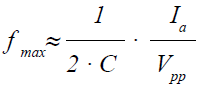 Maximum operating frequency [Hz]