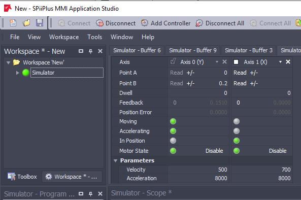 PI ACS Motion Controller LabView Open Com Ethernet Simulator