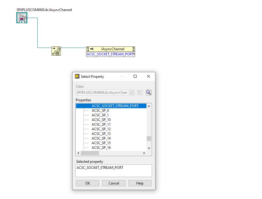 PI ACS Motion Controller LabView Programming ACSC SOCKET STREAM PORT